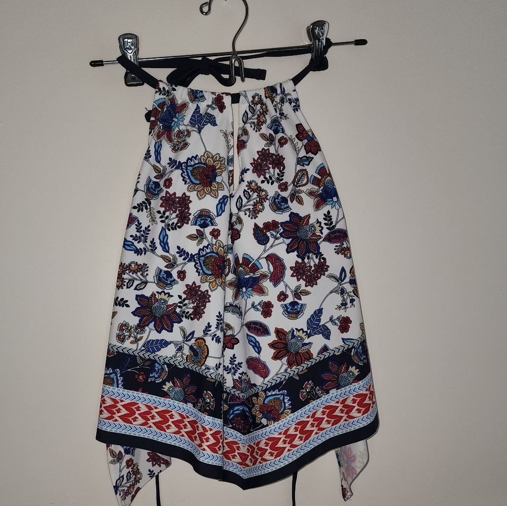 Floral Kona Sol Swim Halter Top Open Back Size Small (FINAL MARKDOWN)